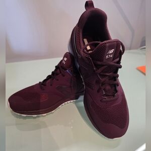 New Balance 574 Athletic Shoes - Deep Burgundy